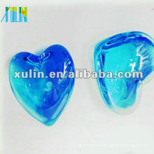 Grands pendentifs coeurs bleus avec cristal en vrac CP054
